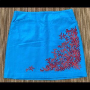 LILLY PULITZER Roslyn Lorac Panel Embroidery Skirt